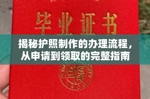 青神揭秘护照制作的办理流程，从申请到领取的完整指南
