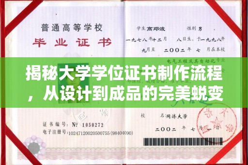 青神揭秘大学学位证书制作流程，从设计到成品的完美蜕变