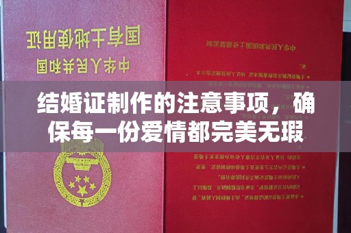 青神结婚证制作的注意事项，确保每一份爱情都完美无瑕